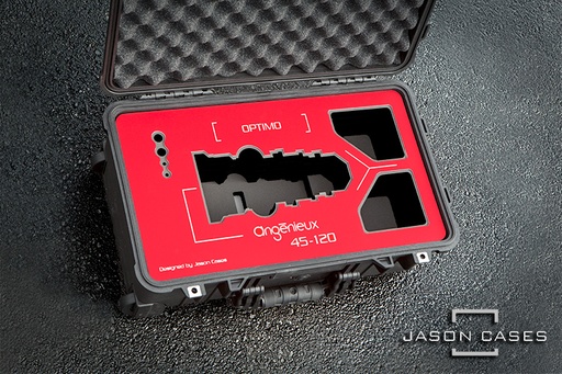 [AN45120RE] Jason Cases Angenieux Optimo 45-120mm Lens Case with Red overlay