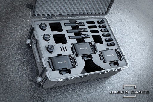 [BMST6KLPL] Jason Cases Blackmagic Studio Camera 6K Pro case (3-Camera with lenses)