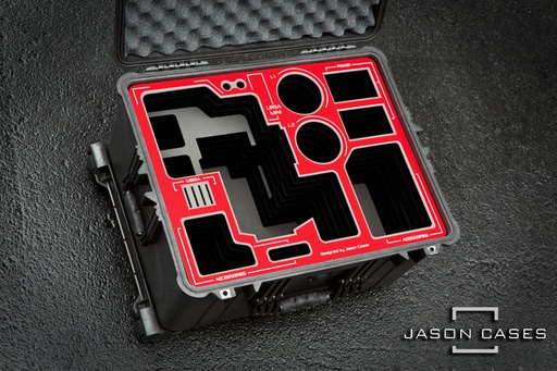 [BMURMIDRE] Jason Cases Blackmagic URSA Mini + Bottomplate case (Red Overlay)
