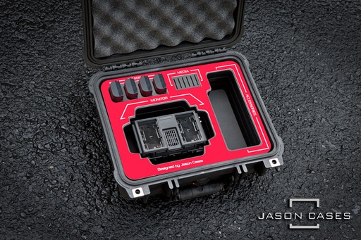 [BMVA5RE] Jason Cases Blackmagic Video Assist 5" Case with Red overlay