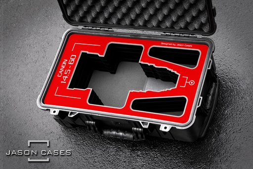 [CA15120RE] Jason Cases Canon 15-120mm Lens Case with Red overlay