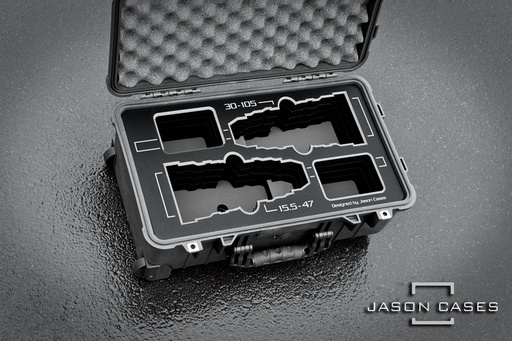 [CA154730105BK] Jason Cases Canon 15.5-47mm and 30-105mm Lens Case with Black overlay