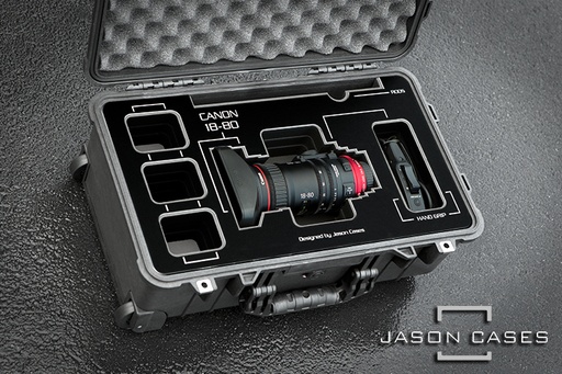 [CA1880BK] Jason Cases Canon 18-80mm Lens Case with Black overlay