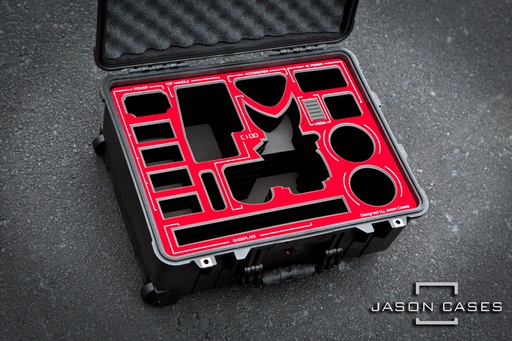 [CAC100K2MRE] Jason Cases Canon C100 Mark II case with RED overlay