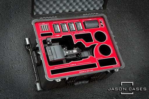 [CAC300K2LRE] Jason Cases Canon C300 Mark II + LCD case with RED overlay