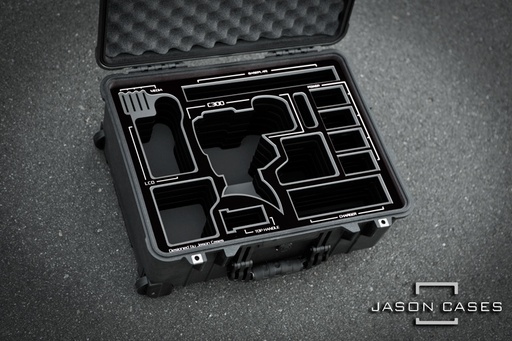 [CAC300K2MBK] Jason Cases Canon C300 Mark II case with BLACK overlay