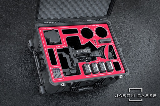 [CAC300K3RE] Jason Cases Canon C300 Mark III case with RED overlay