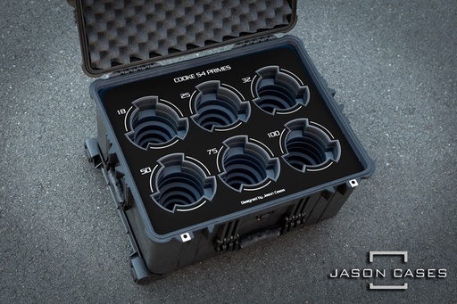 [CKS4BK] Jason Cases Cooke S4 Primes 6-lens case with Black overlay