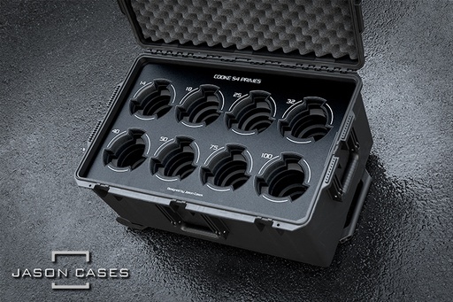 [CKS4L8BK] Jason Cases Cooke S4 Primes 8-lens case with Black overlay