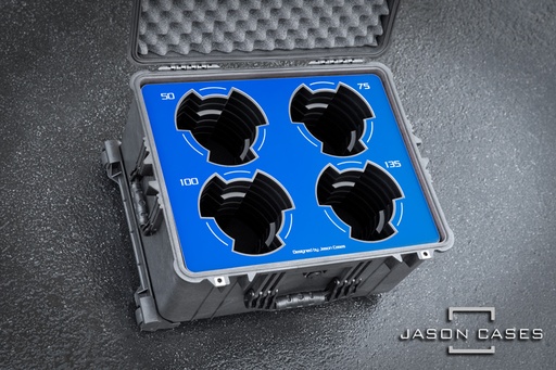 [CKS7L4BU] Jason Cases Cooke S7i Primes 4-lens case with Blue overlay
