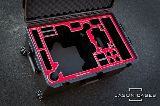 [FRM10CGRE] Jason Cases Pelican Case for Movi M10 with Cage (Red Overlay)