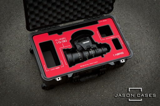 [FU1990RE] Jason Cases Fujinon 19-90mm T2.9 Cabrio Lens Case with Red overlay