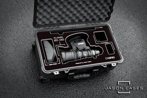 [FU20120BK] Jason Cases Fujinon 20-120mm T3.5 Cabrio Lens Case with Black overlay