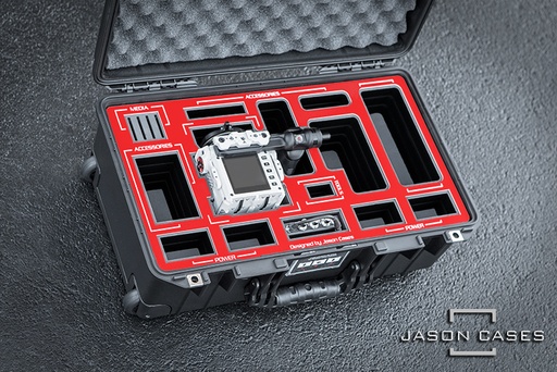 [REKOMORGRE] Jason Cases Red Komodo with Tilta Cage and Outrigger Handle Case