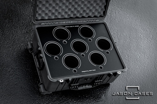 [SGCN7LBK] Jason Cases Sigma Cine FF Prime 7-lens case (BLACK overlay)
