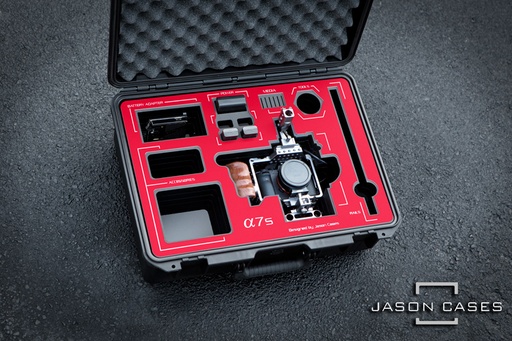 [SNA7STRE] Jason Cases Sony A7s with TILTA Cage case with RED overlay