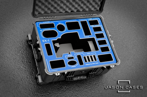 [SNEX1BU] Jason Cases Sony PMW-EX1 Case (BLUE overlay)