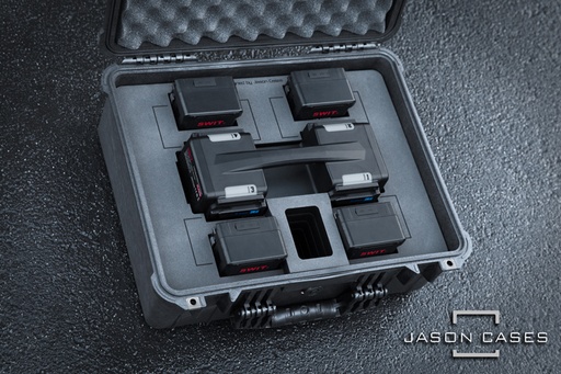 [SWBM4PL] Jason Cases SWIT B-mount Charger and 4-Pack Battery case