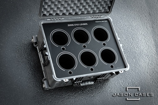 [ZECP26LBK] Jason Cases Zeiss CP2 6-lens case (BLACK overlay)