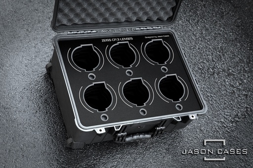 [ZECP36LBK] Jason Cases Zeiss CP3 6-lens case (BLACK overlay)