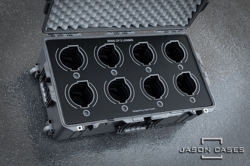 [ZECP38LBK] Jason Cases Zeiss CP3 8-lens case (BLACK overlay)